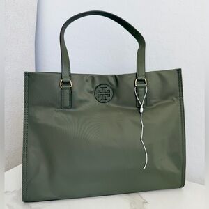 Tory Burch Ella Small Nylon Tote Bag in Palm Leaf